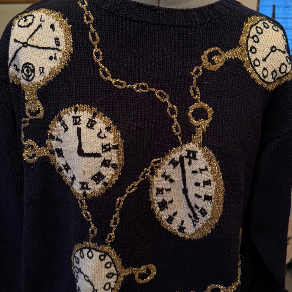 Vintage Clock Sweater